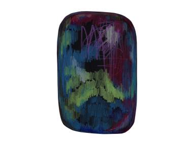 Scribble Black Green Blue Moooi Carpets On White