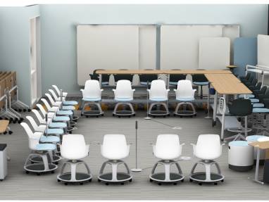 Education setting with node chairs