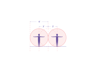 physical distancing icon