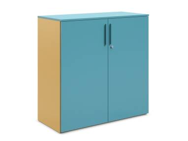 Universal Storage with hinged doors on white background