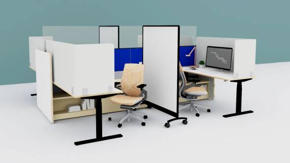 application for the post-covid workplace with panel systems