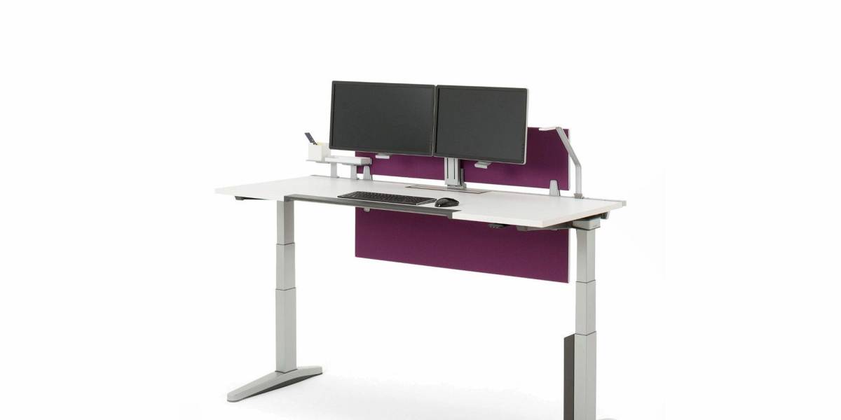 Ology Adjustable Height Computer Desk with Active Touch Steelcase