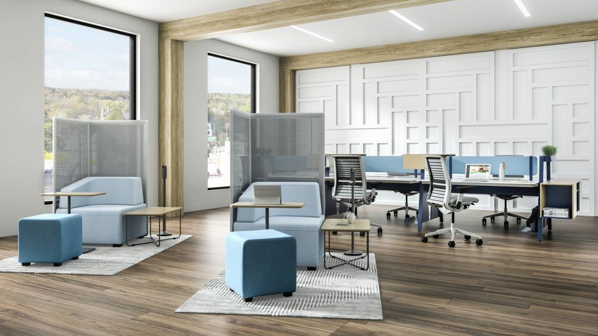 B Free Modular Configurable Office Lounge Furniture Steelcase
