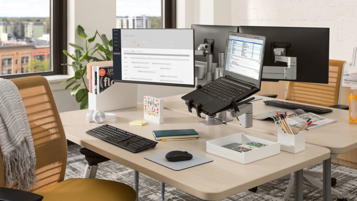 Cf Series Adjustable Computer Monitor Arm Steelcase