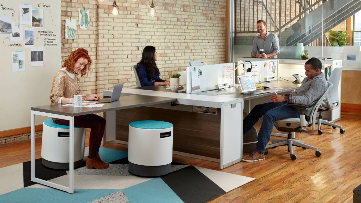 Turnstone Tour Bench Collaborative Office Tables - Steelcase