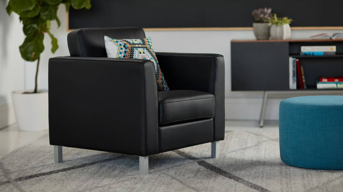 Lincoln Leather Office Lounge Chair by Turnstone | Steelcase