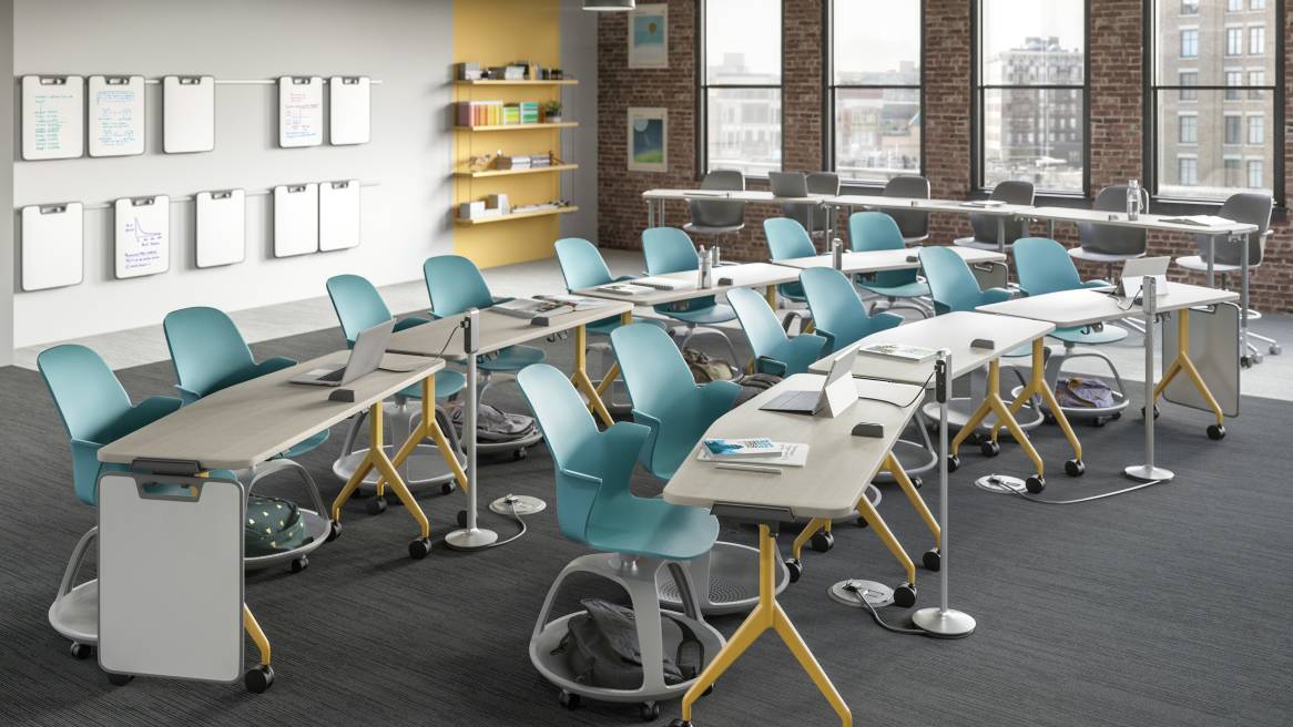 Verb Rolling Tables & Whiteboard Easels for Classroom | Steelcase