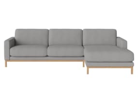 North 3 Sitzer Sofa mit Chaiselongue Auf weißem Hintergrund