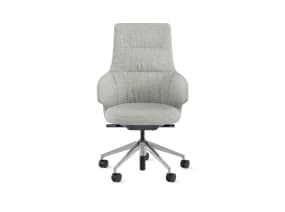 Massaud Mid Back Duvet Conference Chair Integrated Arm, on Casters