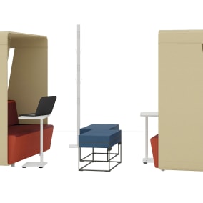 Steelcase Softwork Umami Platform, Steelcase Mediascape Lounge, Coalesse Lagunitas Personal Table