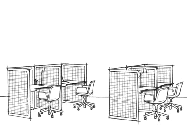SketchUp in black and white for focus area with Lagunitas Focus Nook