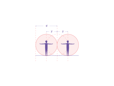 physical distancing icon