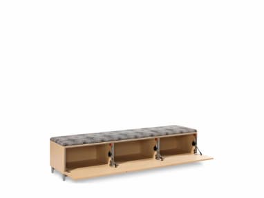 Exponents Bench with Doors, 96"W