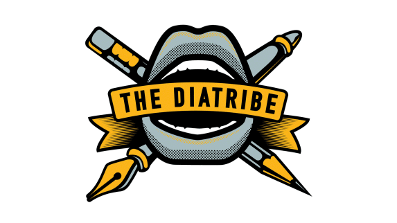 The Diatribe logo with a mouth illustration and pencils