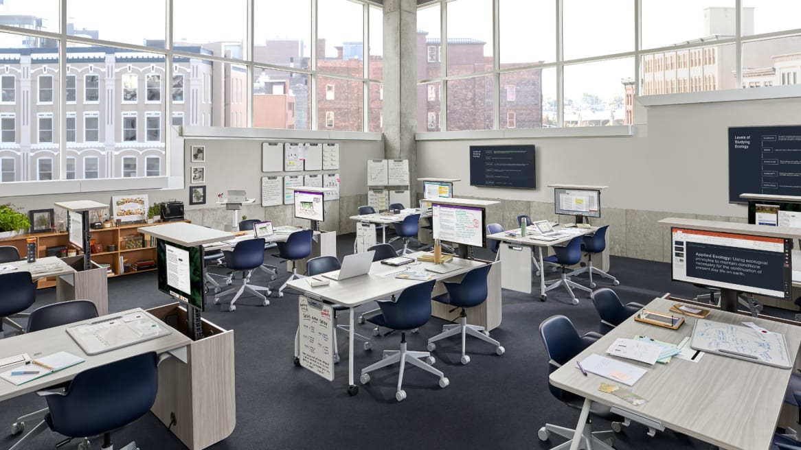 Verb Rolling Tables & Whiteboard Easels for Classroom Steelcase