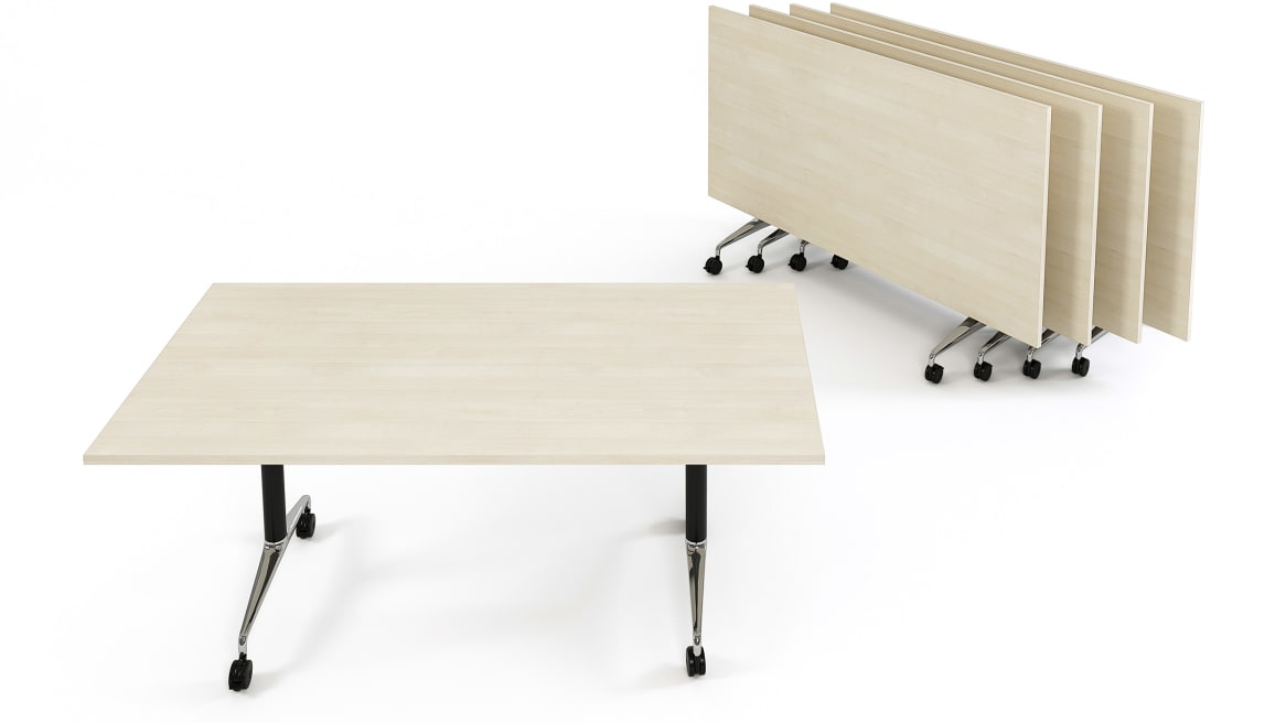 Obvio Orangebox Meeting + Classroom Tables on White
