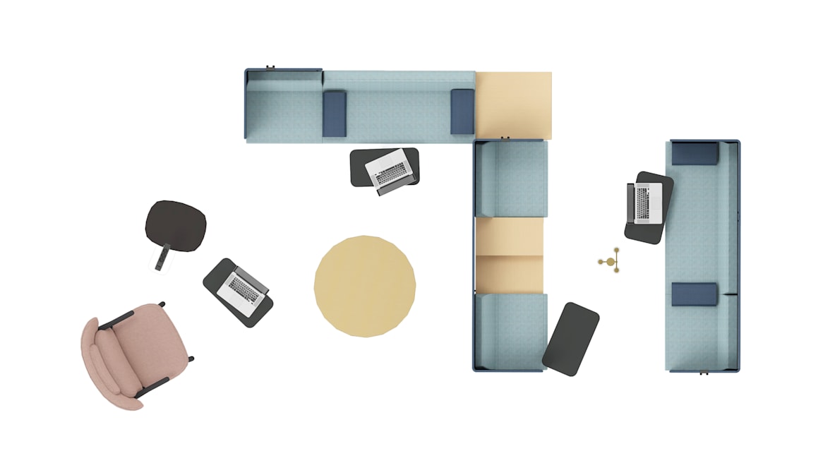 Bolia Cosh Chair Steelcase Flex Power Stand Coalesse Lagunitas Personal Table Bolia Mood Coffee Table Bolia Piper Pendant Steelcase MN_K