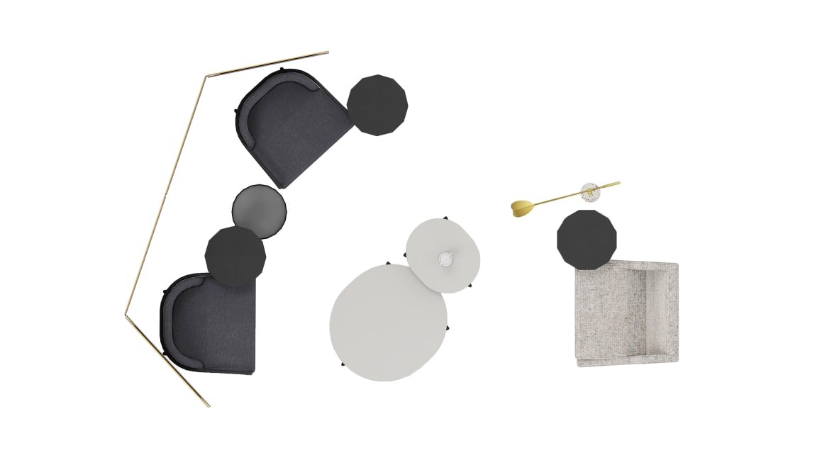 m.a.d. Wing Lounge, m.a.d. Circa Lounge, m.a.d. Pier Table, Bolia Drum Coffee table , Michael Strads Delphine Table , Steelcase Flex Mobile Power, Steelcase Flex Freestanding Screens