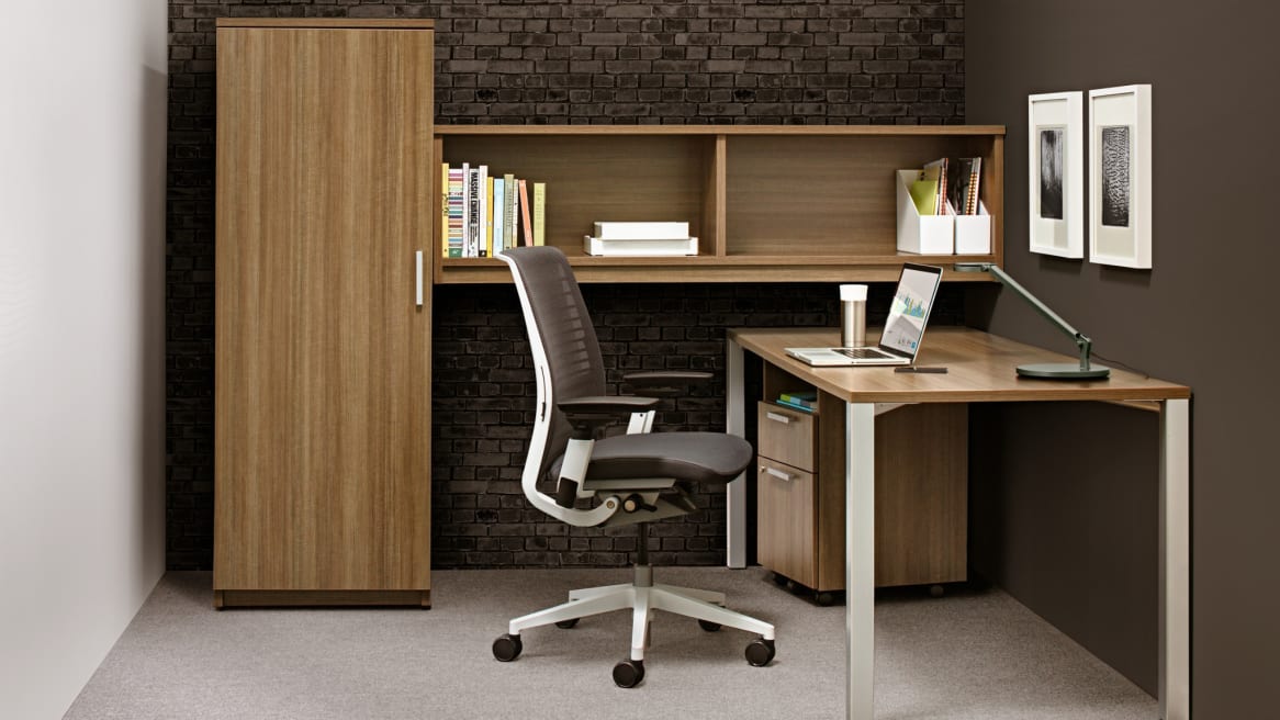 STORAGE CABINET in MAPLE COLOR LAMINATE by STEELCASE OFFICE FURNITURE