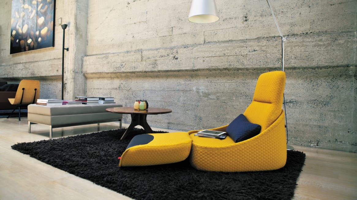 Hosu Lounge Chair with Lumbar Pillow