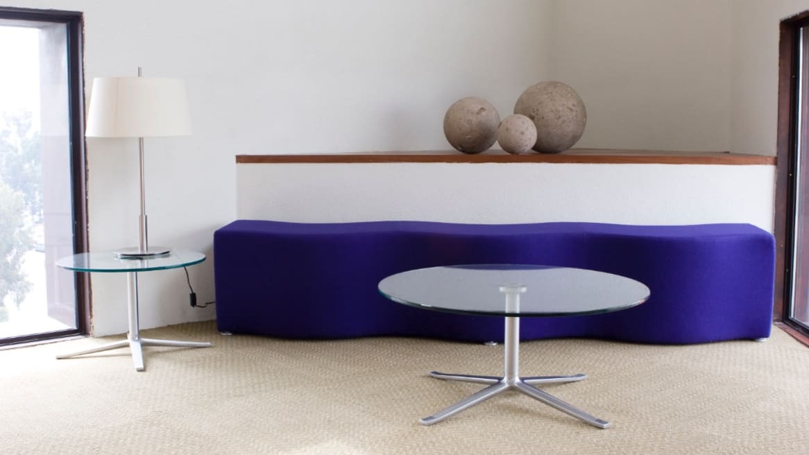 Ripple Upholstered Wave Seat Bench