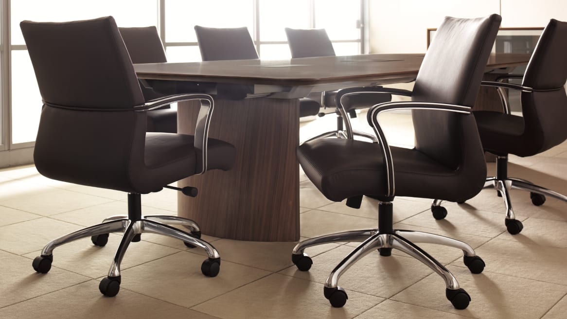 Chord Mid-Back Conference Chair with Urethane Arms
