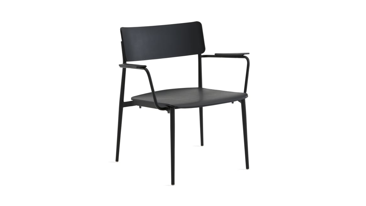 all black simple lounge chair