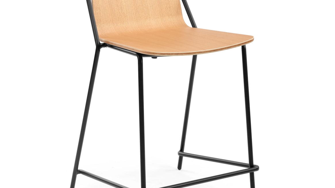Sling counterstool, veneer for seat