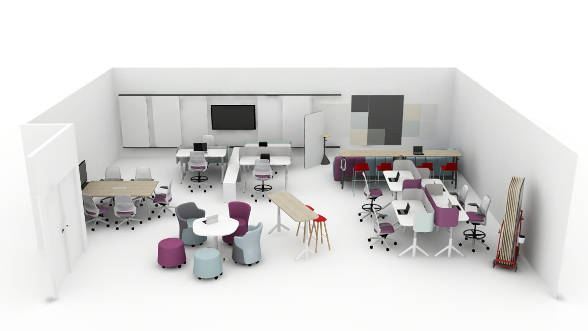 Steelcase Series1 Steelcase Elbrook Steelcase Flex Collection Steelcase Verb Media Table Steelcase Turnstone Campfire Coalesse Montara Coalesse Enea Orangebox Ramsey Orangebox Skomer Orangebox Sully West Elm Belle Polyvision Flow Polyvision Motif