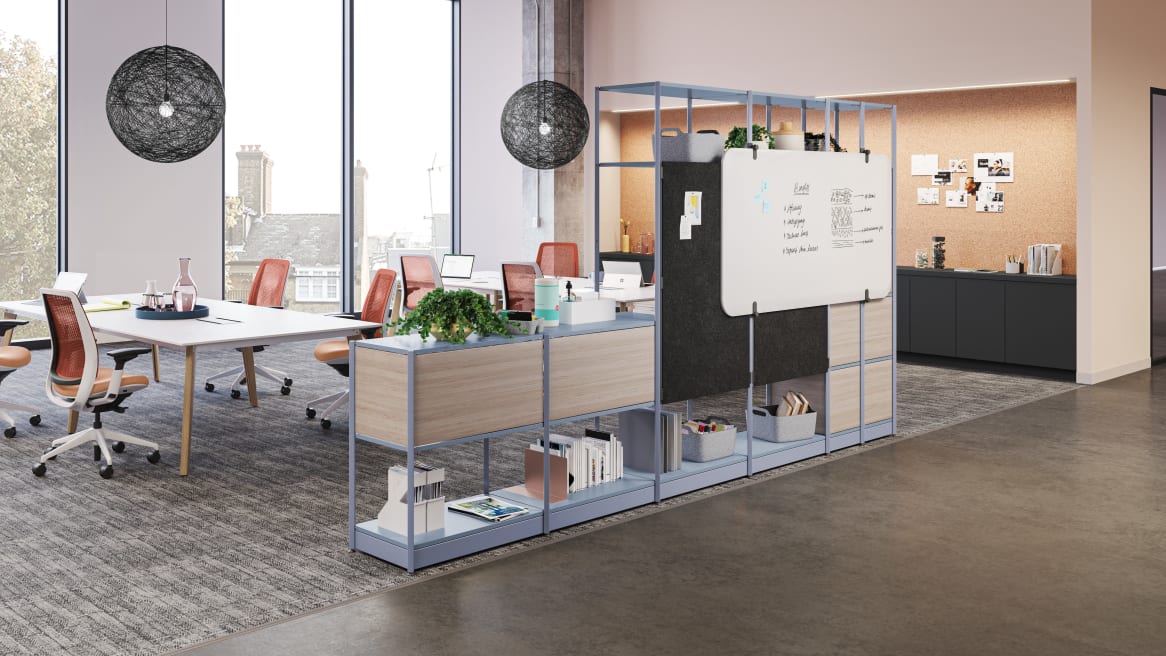 EMEA Steelcase Flex Active Frames in workplace environment