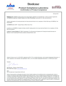 Coalesse Enea Altzo943 Seating Compliance Certificate