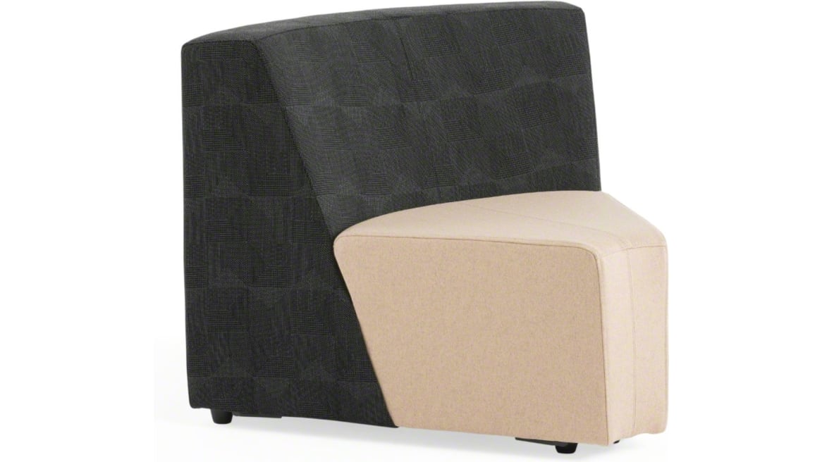 Lounge- corner, inside, 60 degree, seam, multifabric