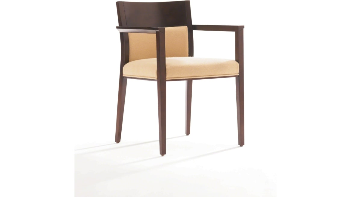 Kathryn Wood/Upholstered Chair with Panel Back