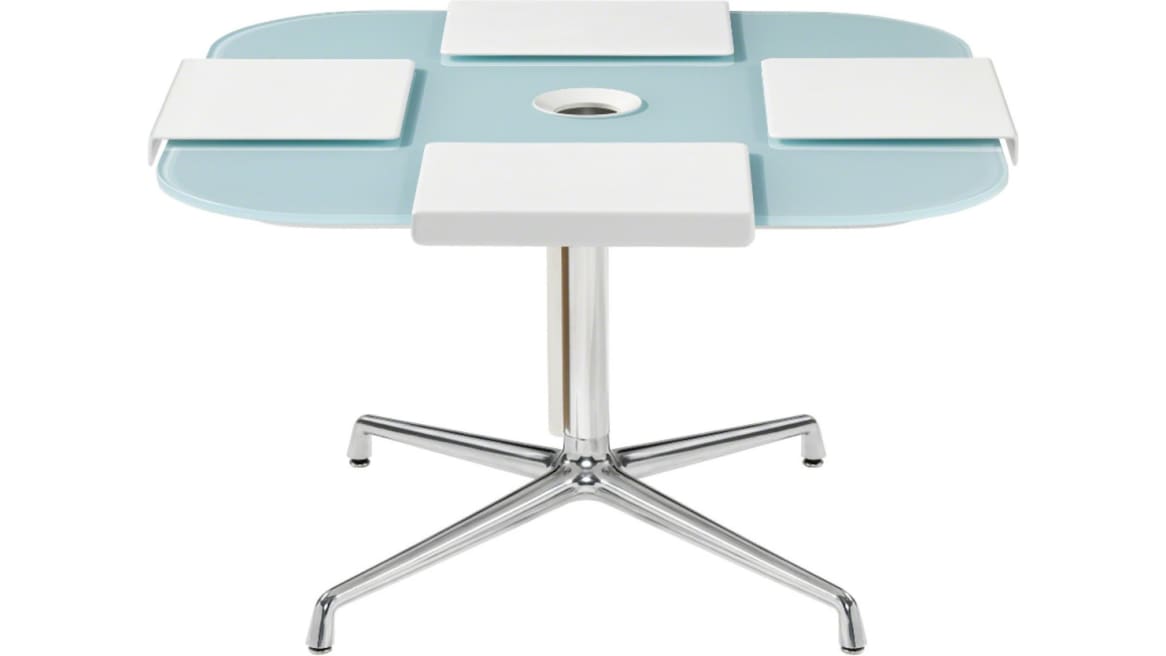 SW_1 Square Low Collaborative Conference Table, 42", Glass