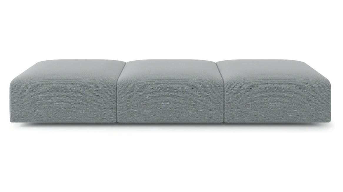 Sistema Lounge System 3-Seat Lounge with Fully-Upholstered Base: Backless Bench Lounge + Backless Bench Lounge + Backless Bench Lounge
