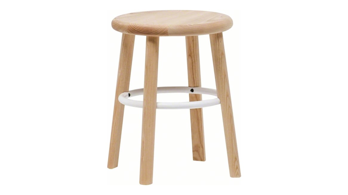 Solo Low Stool, Dark Red Ash