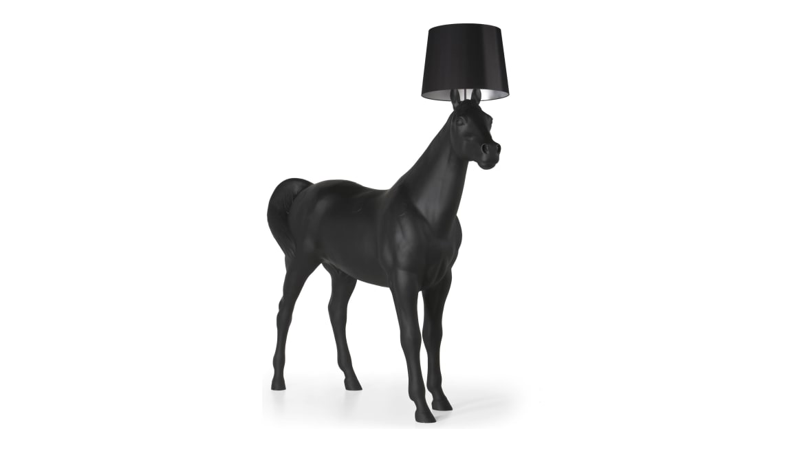 Horse lamp, base, black