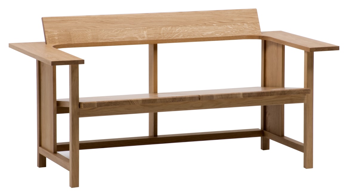 Clerici Two Seat Lounge, Natural Oak
