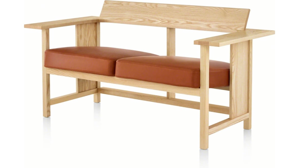 Clerici Two Seat Lounge, Natural Oak
