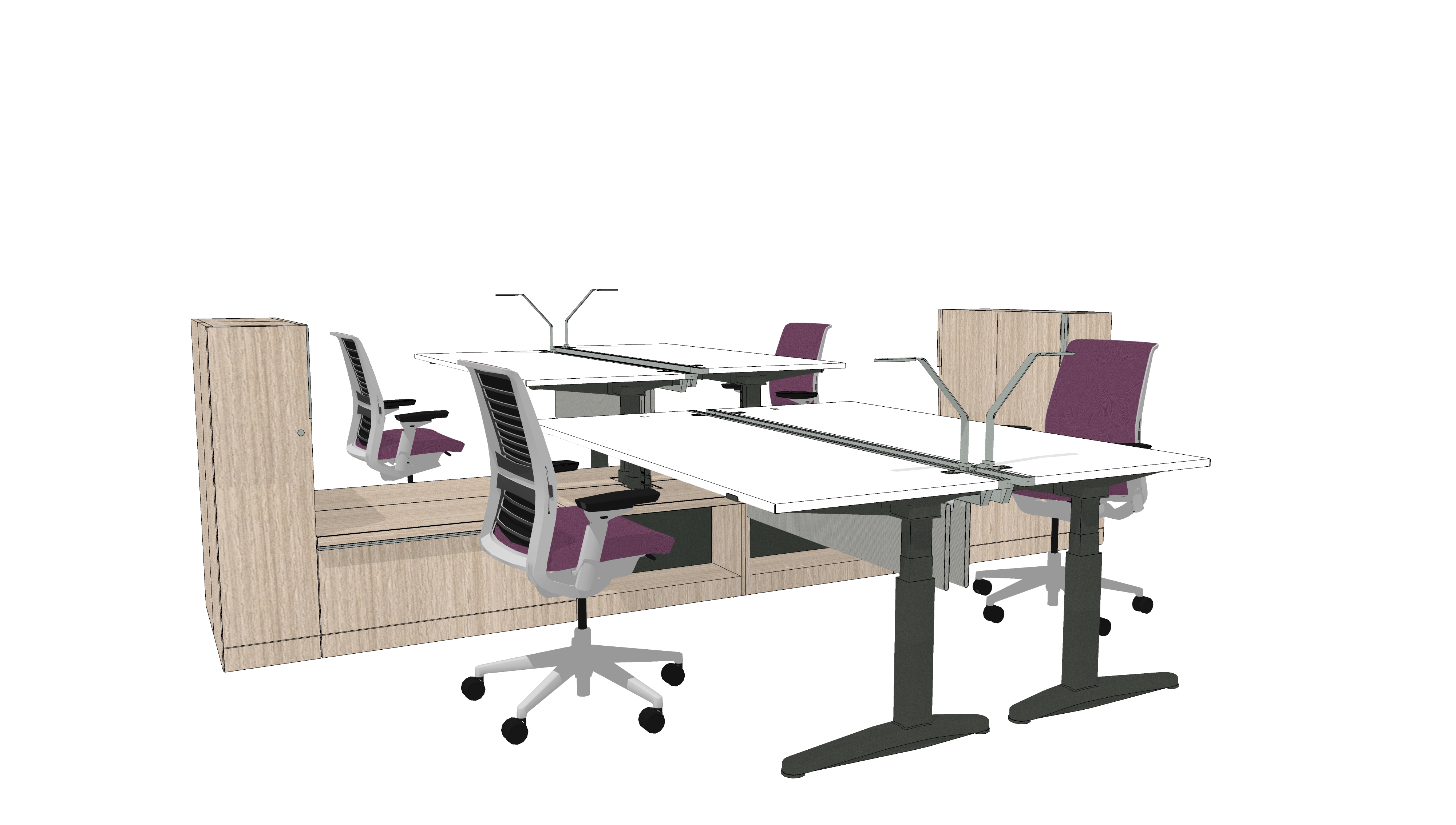 Elective Elements Freestanding Office Workstation Steelcase