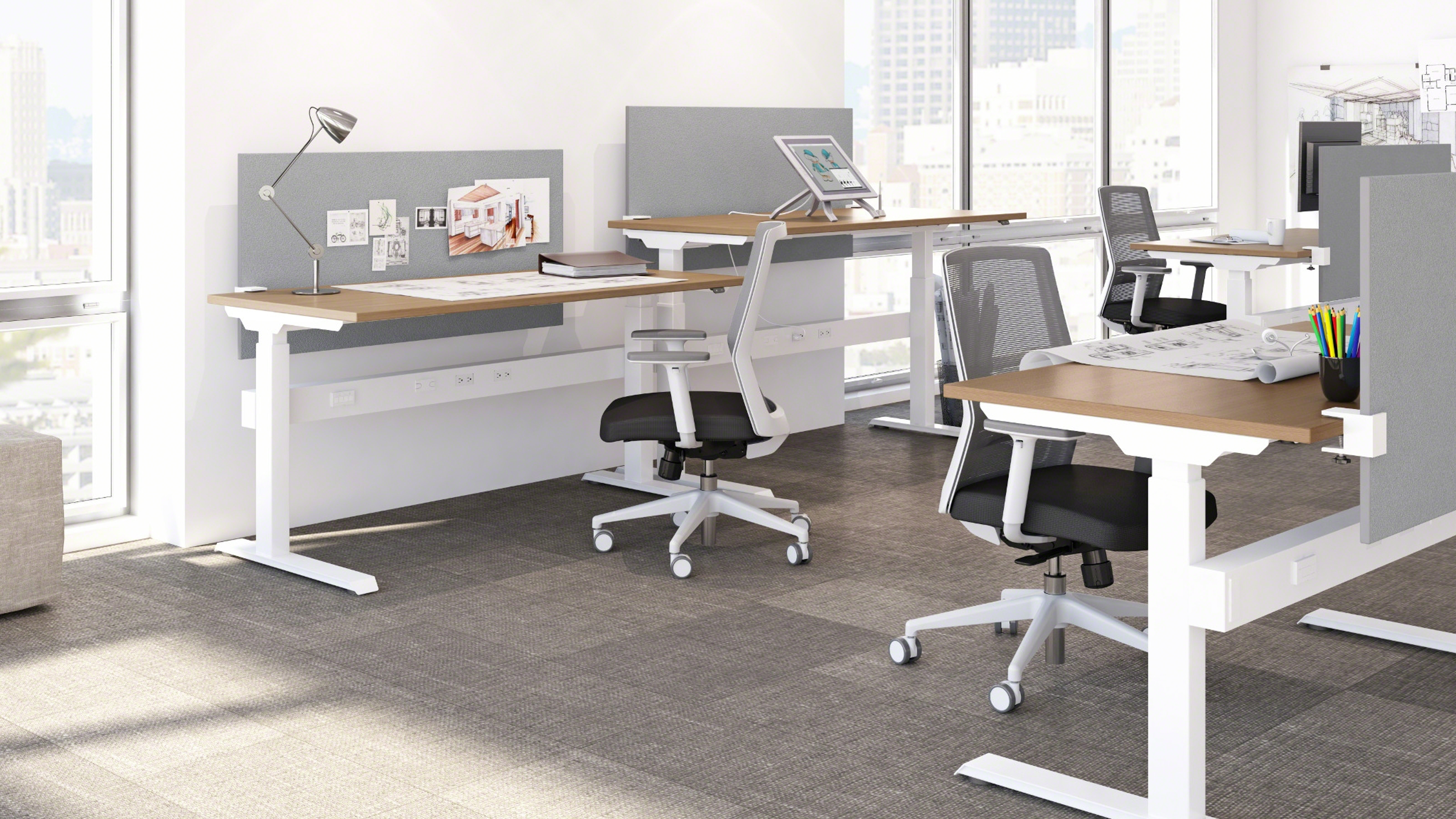 AMQ Open Plan Design & Height Adjustable Solutions Steelcase