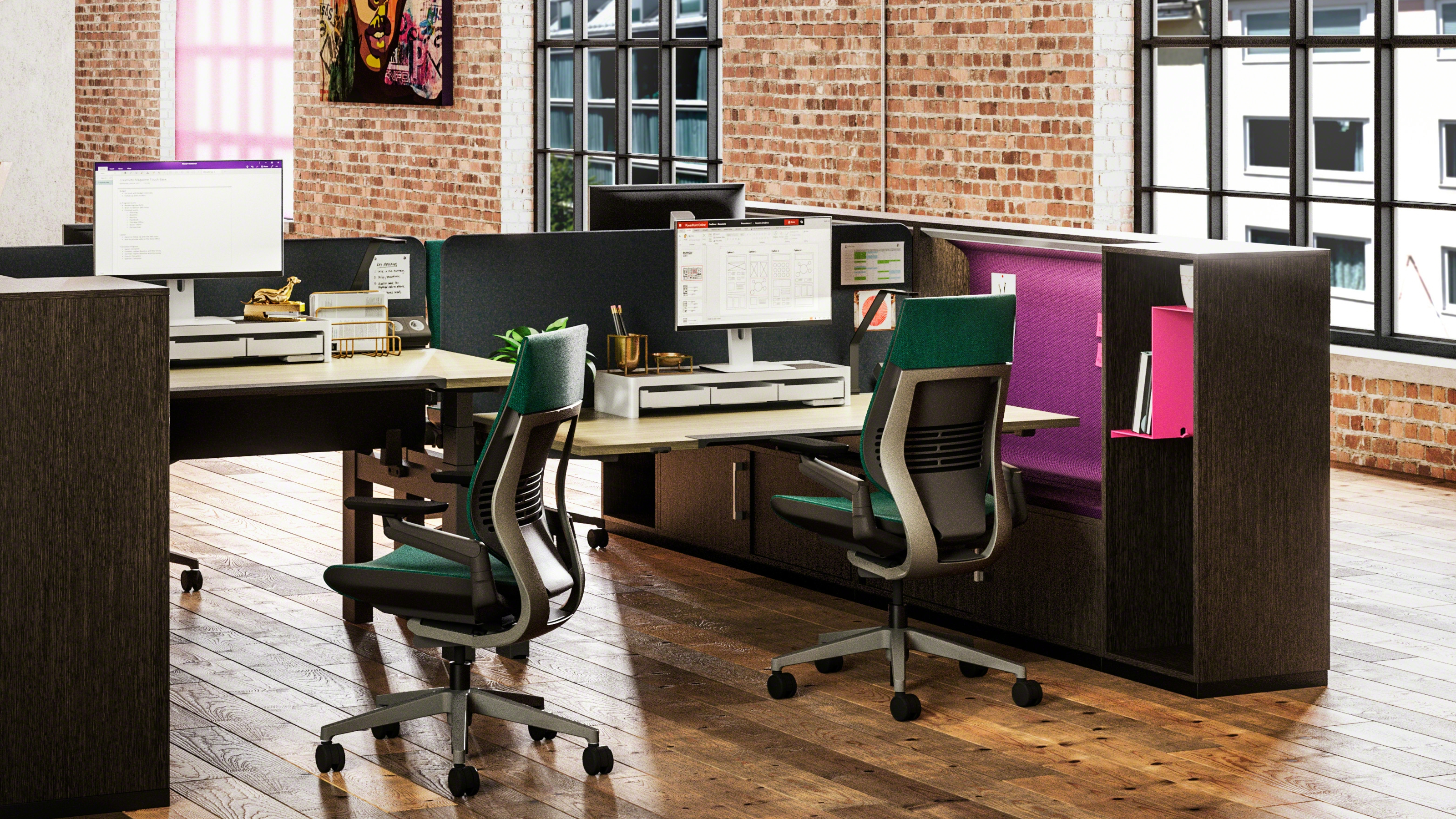 Steelcase Please Air Ergonomischer, Höhenverstellbarer Bürodrehstuhl, Verstellbare Armlehnen
